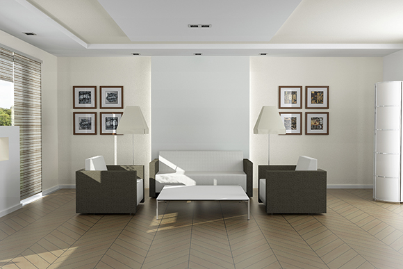 Elegant modern living room. The pictures on the wall are mine, so no copyright issue